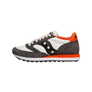 Saucony Men’s Shoes Sneakers Jazz Low Pro sz 9 Suede Retro Grey White Black Orng